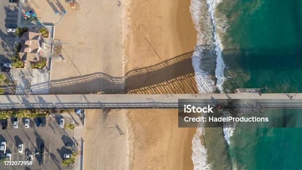Balboa Pier Newport Beach California Stock Photo - Download Image Now - Newport Beach - California, Pier, Aerial View