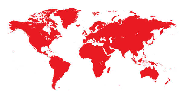 Highly Detailed World Map vector art illustration
