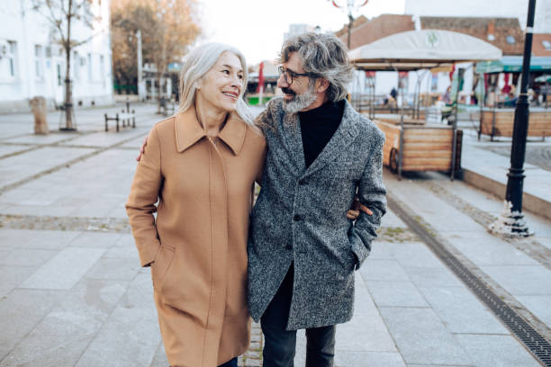 istock Mature couple enjoying their walk 1212075361