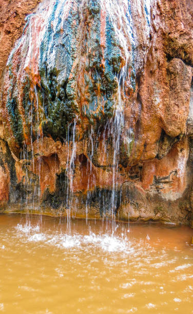 schöne kleine thermalwasserfall - jabot stock-fotos und bilder