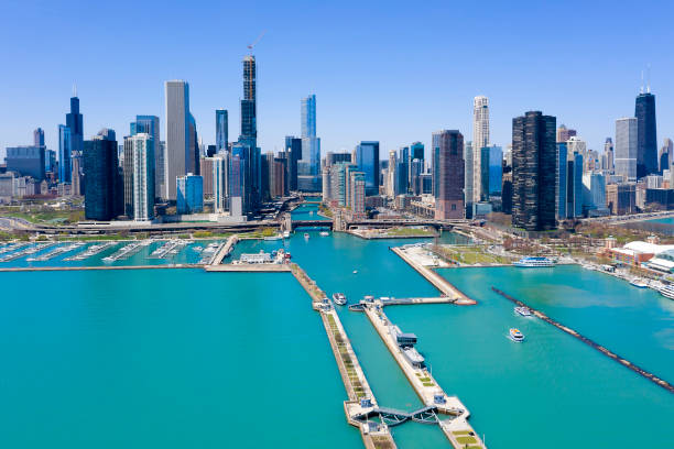 istock Aerial Skyline View of Chicago 1212084045
