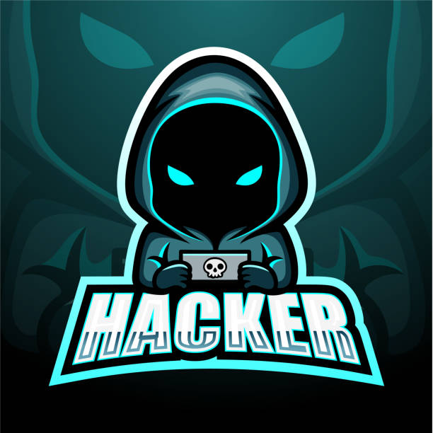 stockillustraties, clipart, cartoons en iconen met hacker mascotte esport logo design - cybercrime children