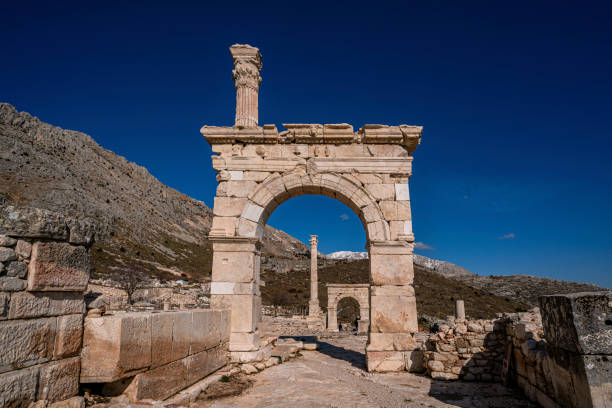 Sagalassos, the ancient city was founded on the south facing slopes of the Taurus mountain range and was the metropolis of the Roman province of Pisidia.