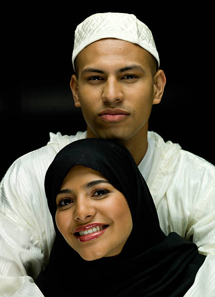 istock Smiling muslim young couple 121208915