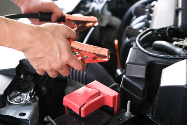 istock Car maintenance technician He is checking the auto engine, car inspection center. 1212093232