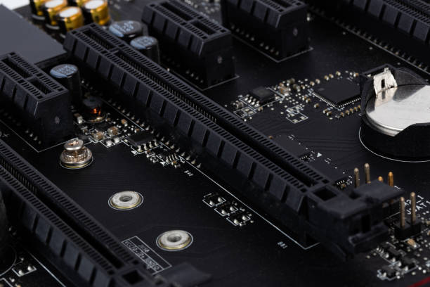 istock Pci expess port on motherboard 1212096205