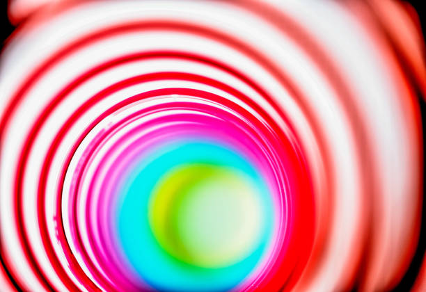 unusual vantage point shot of bright objects