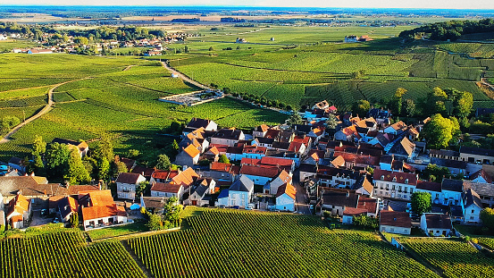 Chambolle-Musigny village and vineyards.
