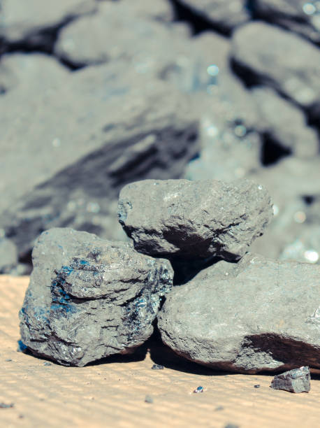 istock Heap of coal lumps, fuel and power 1212101286