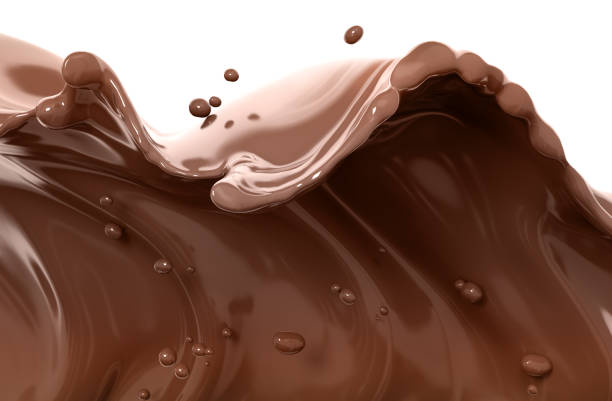 istock Splashing of chocolate abstract background, 3d rendering 1212103632