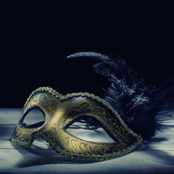 istock The Venetian mask with feather 1212103808