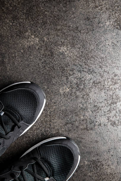 istock Black sport shoes. 1212104641