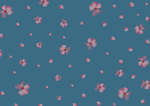 Cherry blossom color floral background pattern.