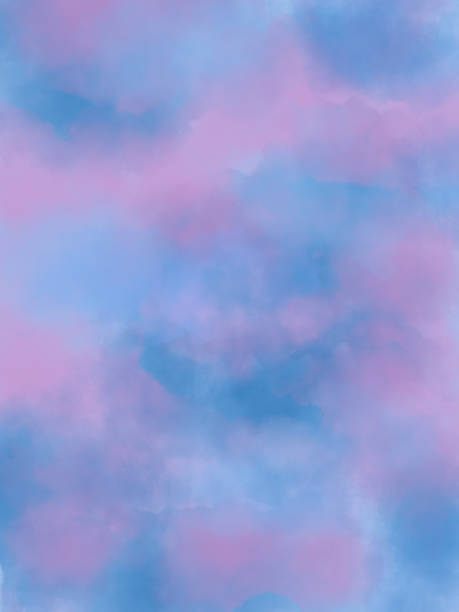 istock Abstract watercolor pretty background sky with pink clouds 1212126450