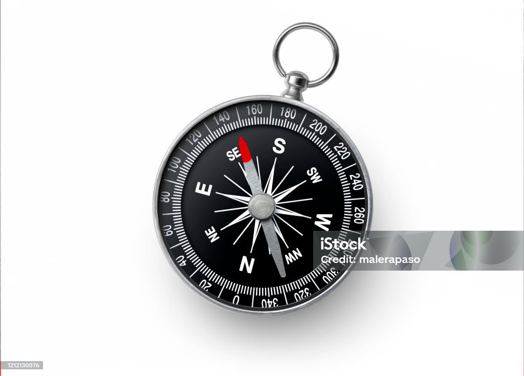 Compass Compass isolated on white background. Navigational Compass Stock Photo