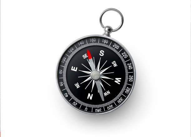 Compass Compass isolated on white background. physical geography photos stock pictures, royalty-free photos & images