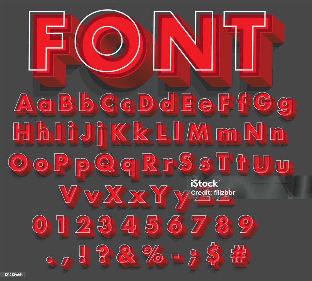 3d Alphabet And Numbers Stock Illustration - Download Image Now