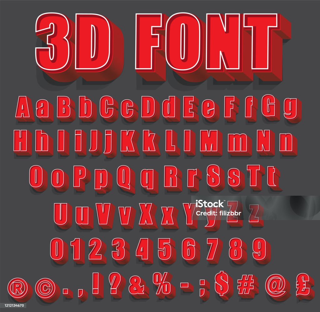 3d Numbers Letters 3d Alphabet And Numbers Stock Illustration - Download Image Now ...