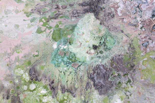 istock Close up of multicolored creative abstract grunge background. 1212135536