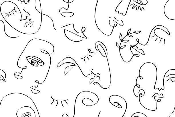 87,000+ Face Line Art Stock Photos, Pictures & Royalty-Free Images - iStock