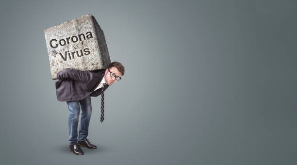 istock Businessman under pressure by Corona Virus 1212139706