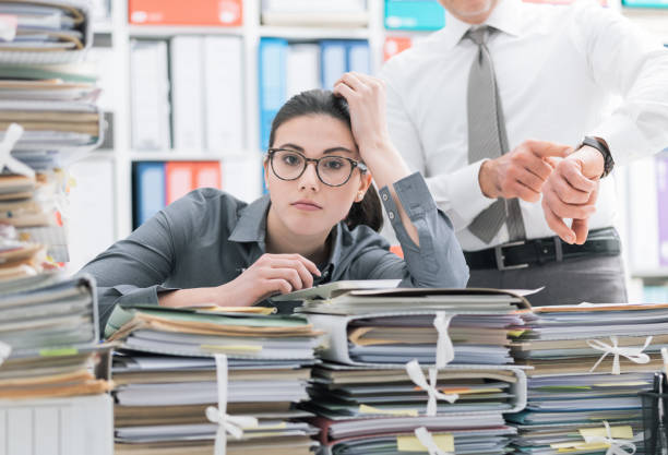 istock Demanding boss and deadlines 1212141143
