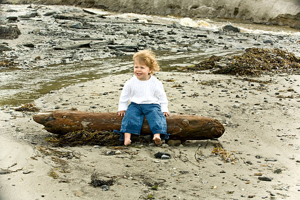 istock Little Girl on a Log 121214356