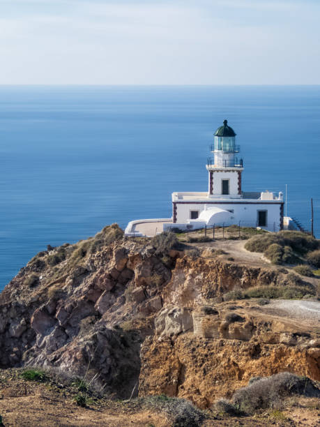 istock Light house on Santorini Island 1212144073