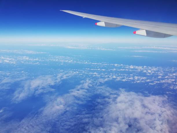istock Sky and cloud view from side on the airplane 1212145969