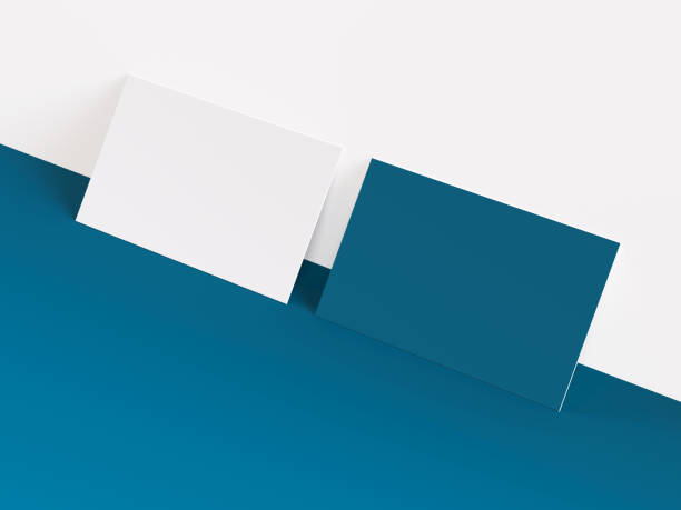 istock Business Cards white and blue template 1212147484