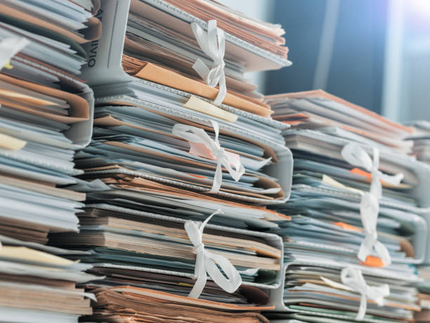istock Stacks of paperwork in the office 1212148727