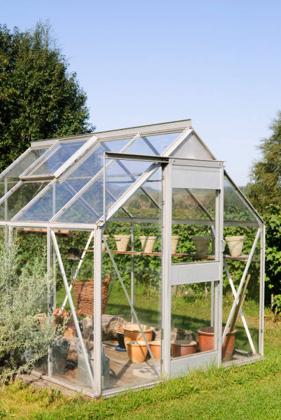 istock Greenhouse in Vegetable Garden 121214899