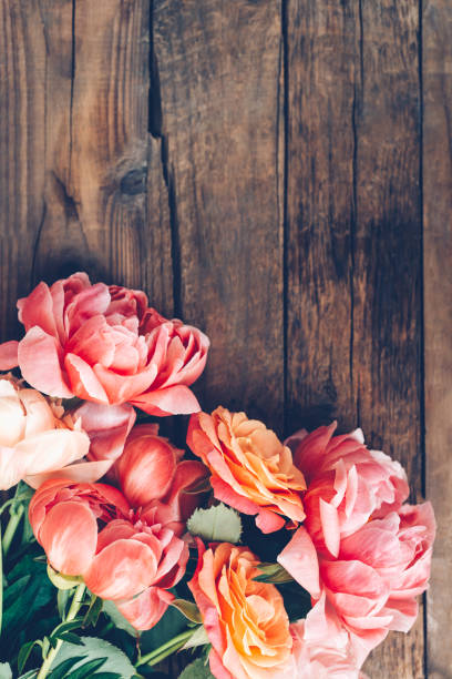 istock Bunch of pink peonies and roses 1212152034