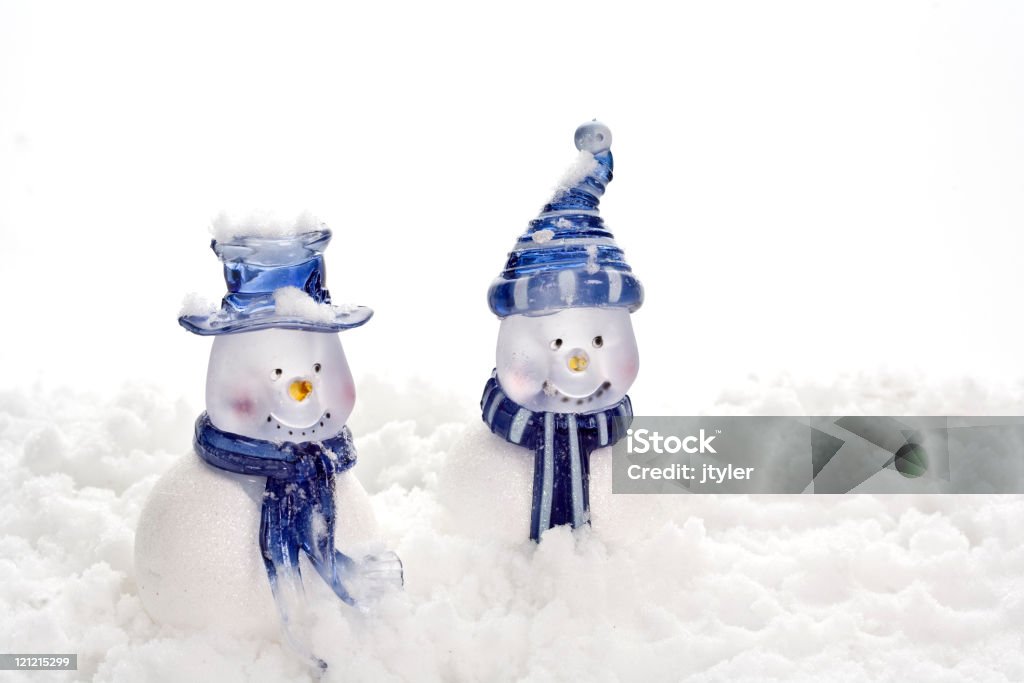 Bonecos de neve azul - Royalty-free Azul Foto de stock