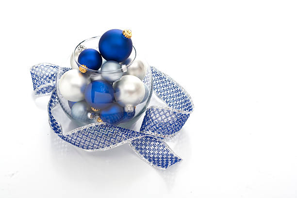 istock Bowl of Blue Ornaments 121215300