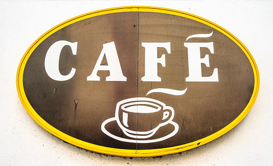 old cafe sign in austria