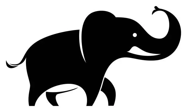 Vector illustration of elephant character