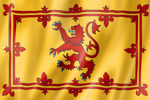Royal Banner of Scotland, United Kingdom. 3D illustration