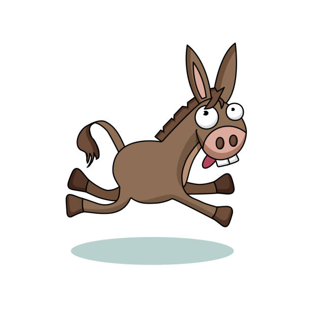 смешная иллюстрация осла для детей - ass mule animal bizarre stock illustrations