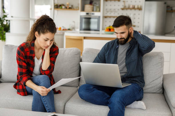 istock Working on the monthly budget 1212160325