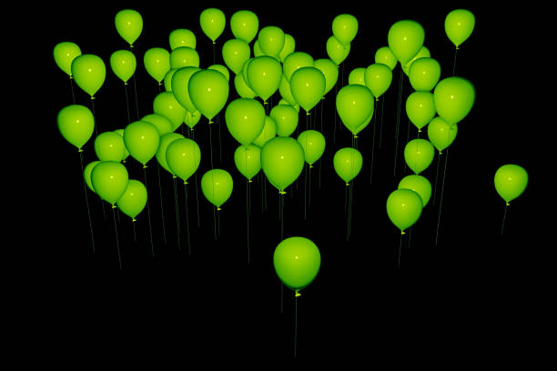 istock Green balloons isolated 1212161633
