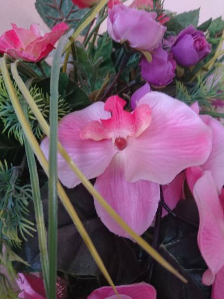 istock Bright pink flower.  Green bouquet 1212163489