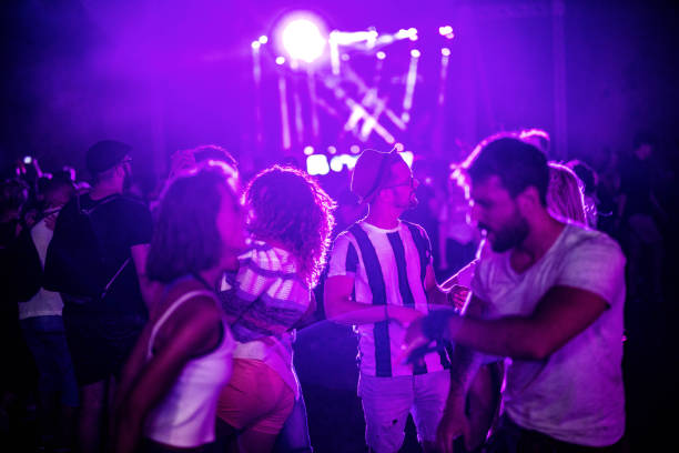 istock Disco dancing on a music concert! 1212165014