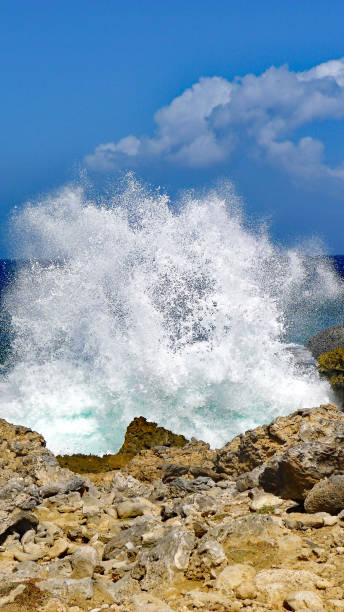 istock Waves Crashing against the Rocks 1212165647