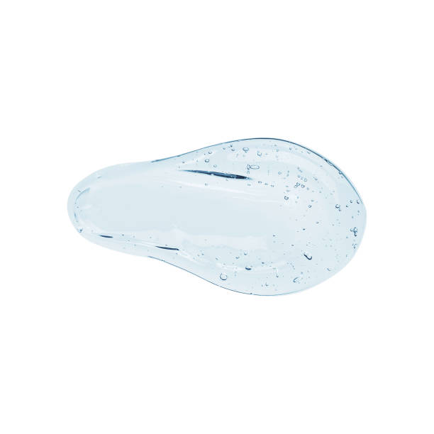 istock Serum gel smudge with bubbles isolated on white 1212165717