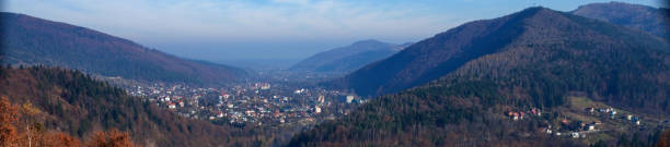 istock A small town between the mountains in Ukraine, the Carpathians 1212167962