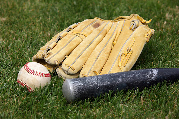 istock Worn Baseball, Bat, and Glove 121216836
