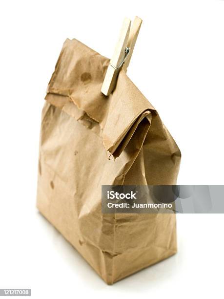 Foto de Almoço Embrulhado e mais fotos de stock de Fechado - Fechado, Pregador de roupa, Saco de Papel