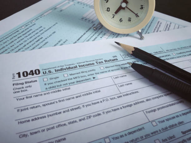 istock Tax filling concept. 1212172943
