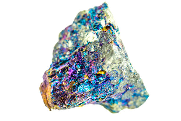 istock Chalcopyrite, closeup up,cut out on a white background 1212173998